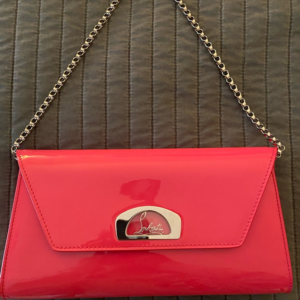 Christian Louboutin Vero Dodat Leather Clutch Bag